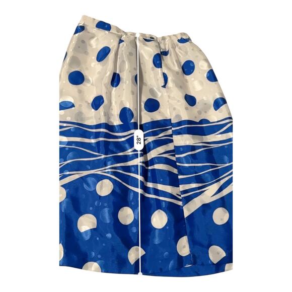 Anthony Sicari Vintage Two Piece Skirt Set Blue White Polka Dot USA Size 10 - Picture 15 of 15